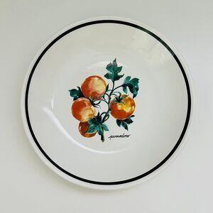 OVER AND BACK Stoneware Black Rim "Pomodoro" (Tomato) Pasta Bowl